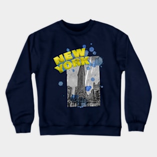 New York Drip - Yellow/Blue Crewneck Sweatshirt